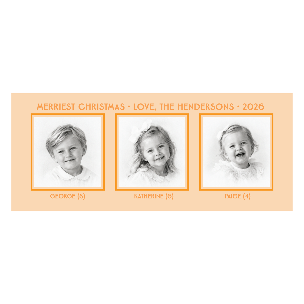 blush trio | holiday card | flat print