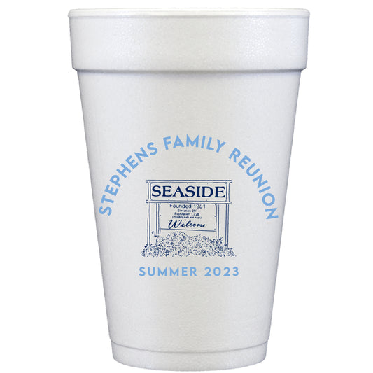 welcome to seaside | styrofoam cups