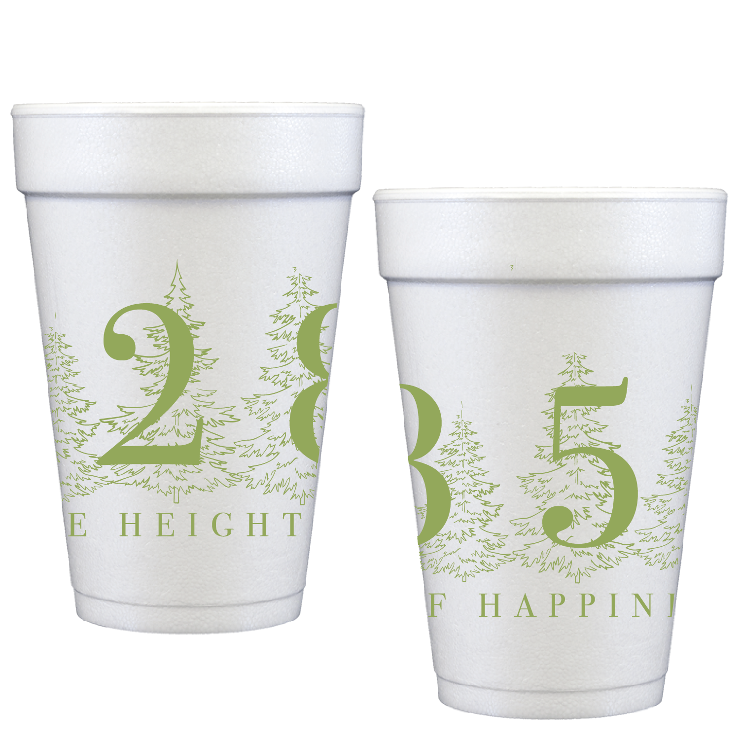 Personalized height of happiness | styrofoam cup