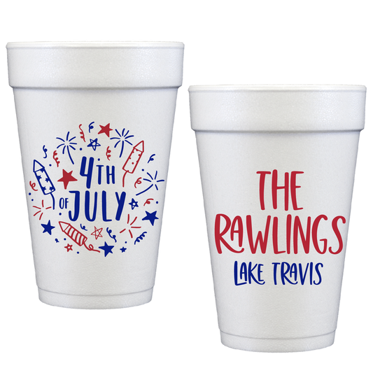 patriotic doodles | styrofoam cups