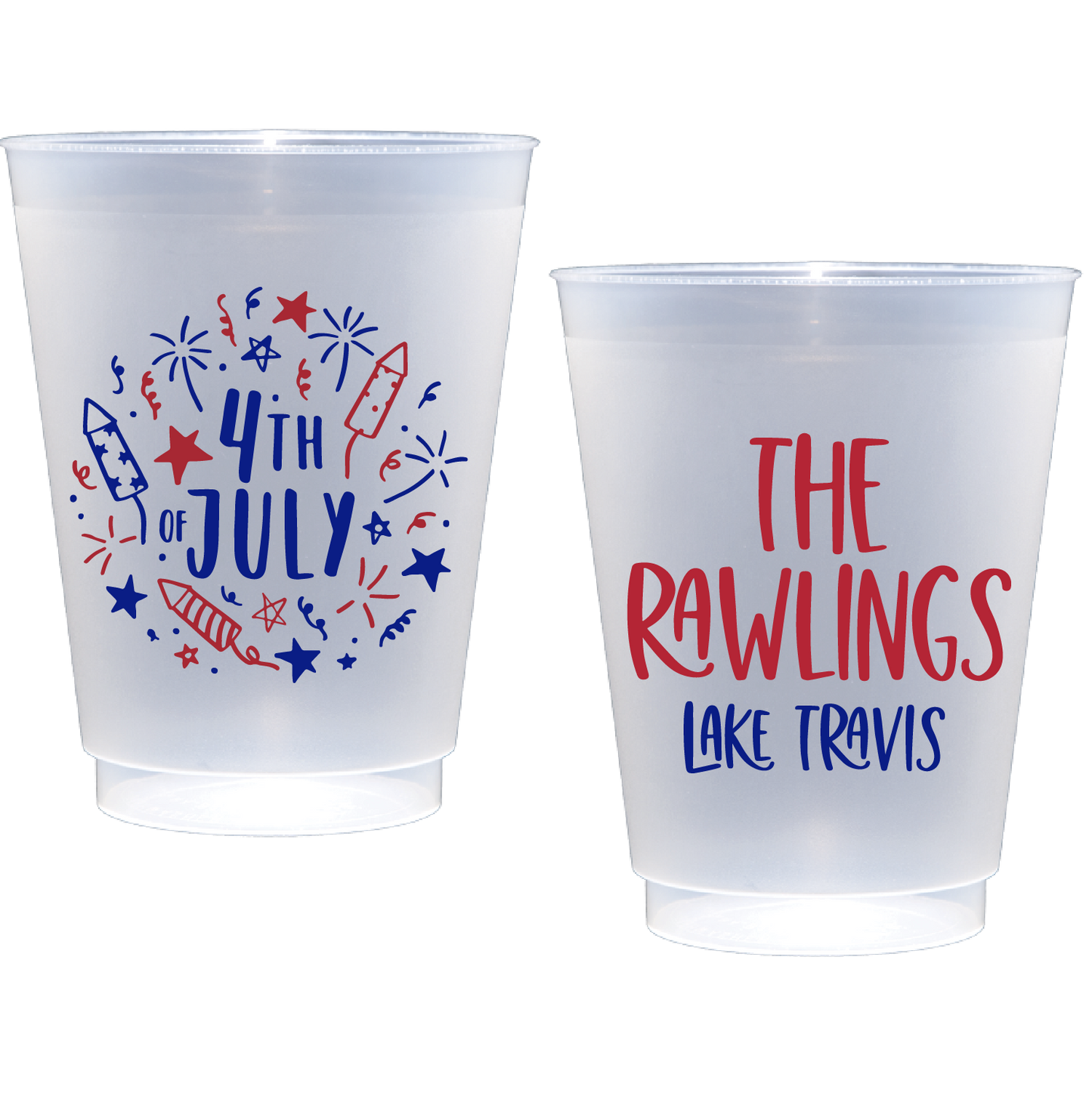 Personalized fourth of july | Frosted Flex Cup