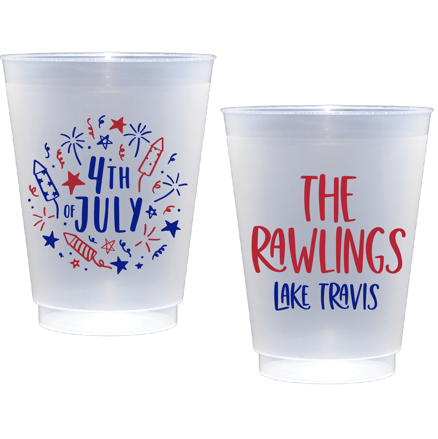 Personalized fourth of july | Frosted Flex Cup