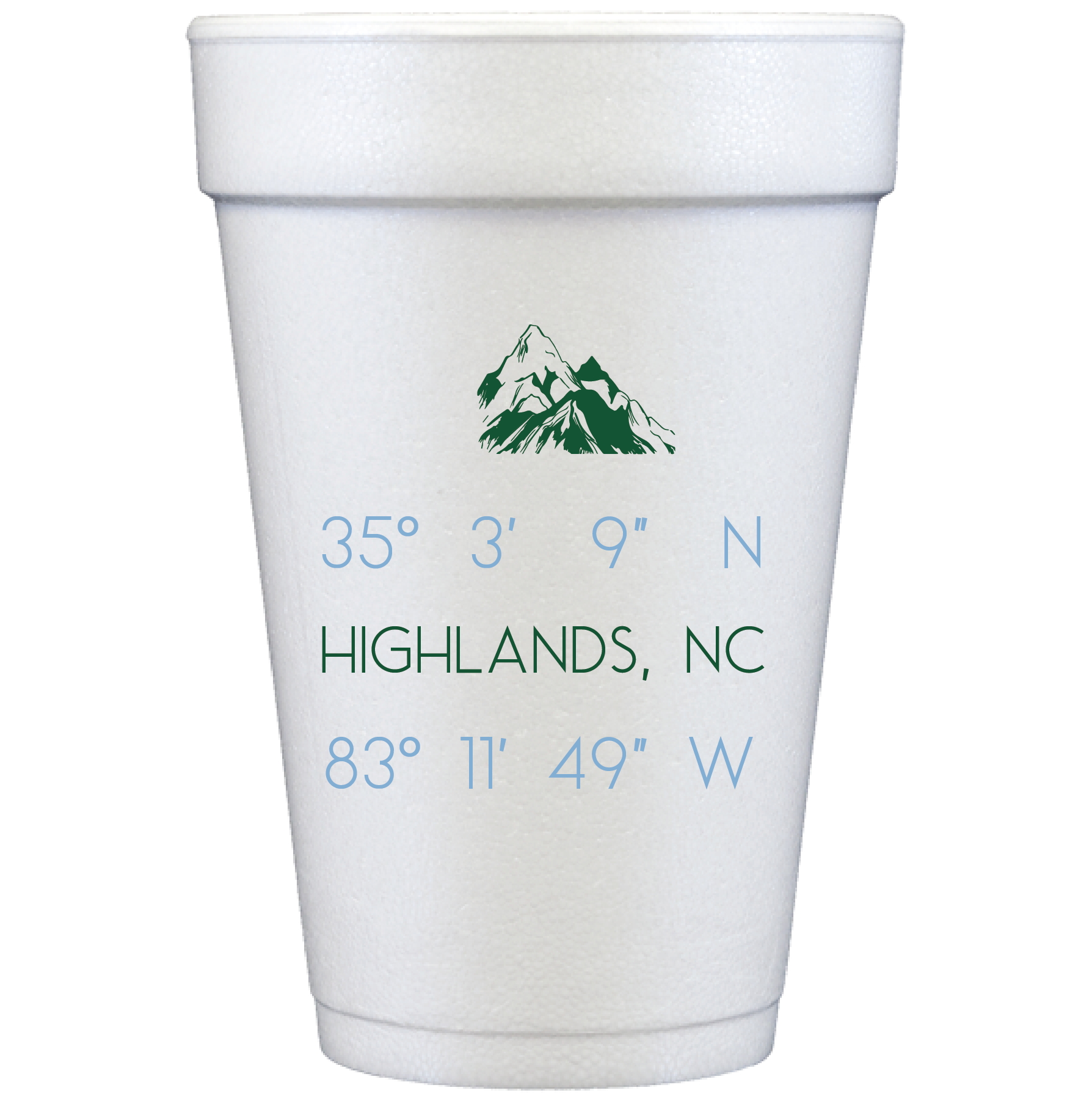 coordinates | styrofoam cups