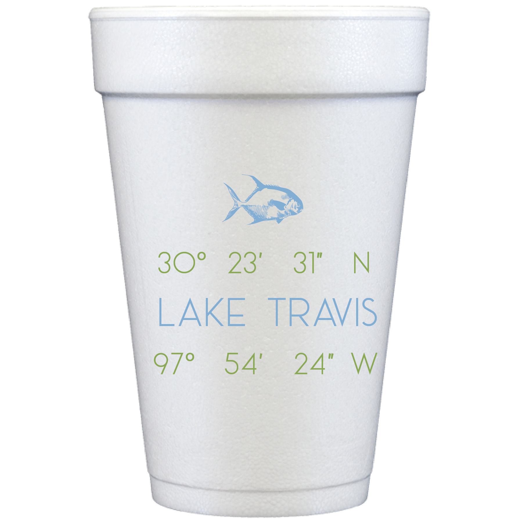 personalized coordinates | styrofoam cup