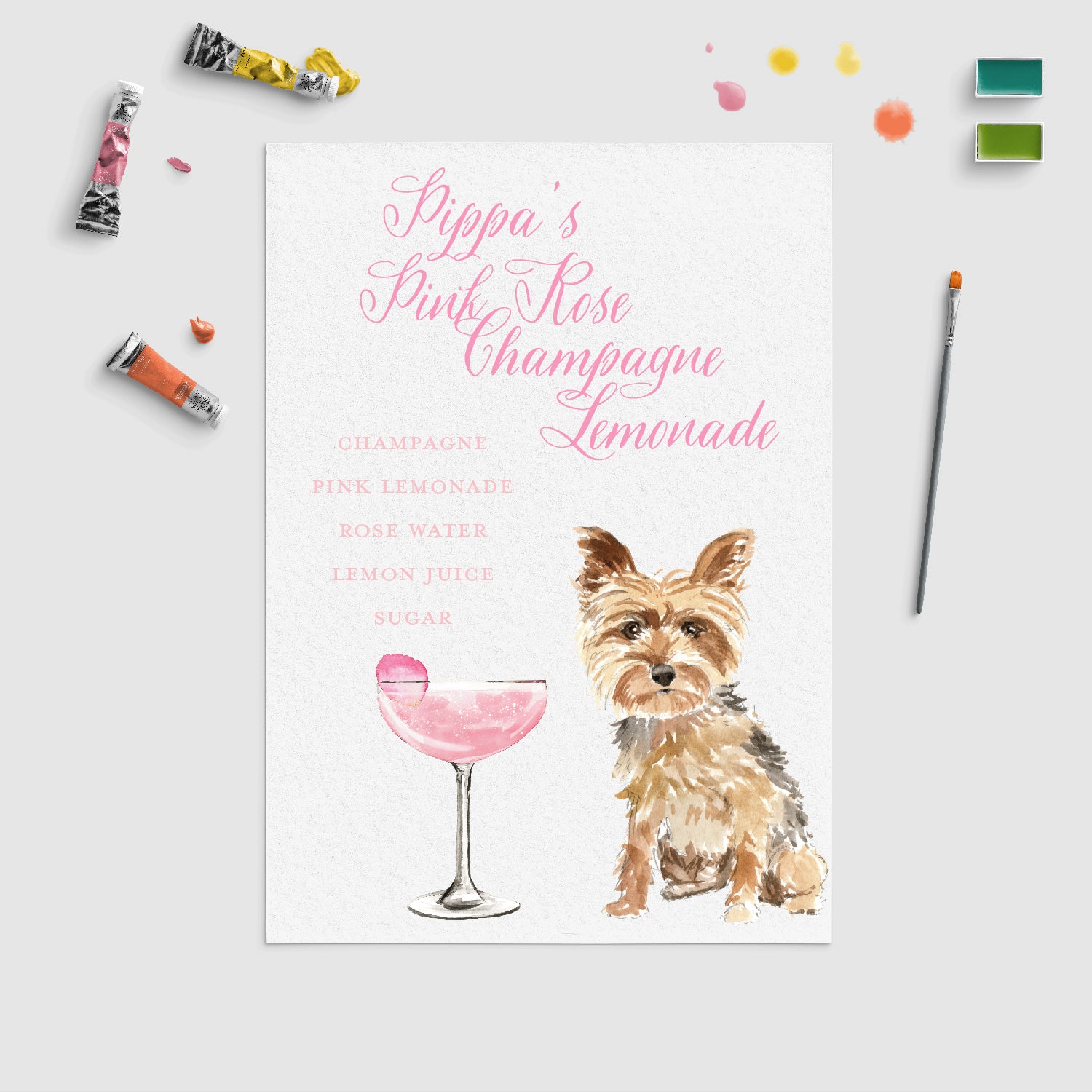 Personalized pet cockail signage 