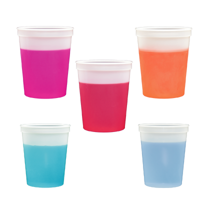 *color-changing stadium cups, 1-color printing