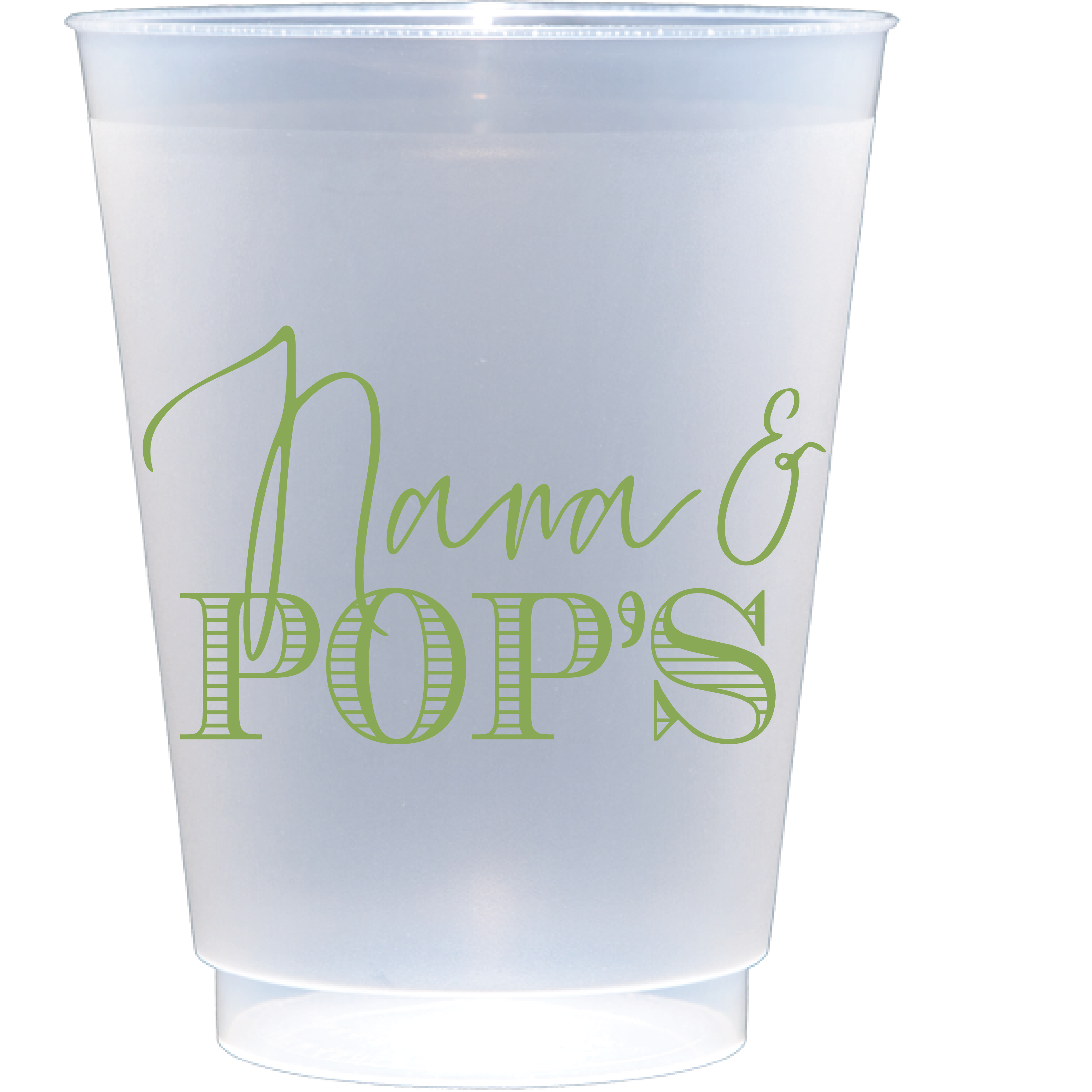 Prsonalized grandparents names | Frosted Flex Cup