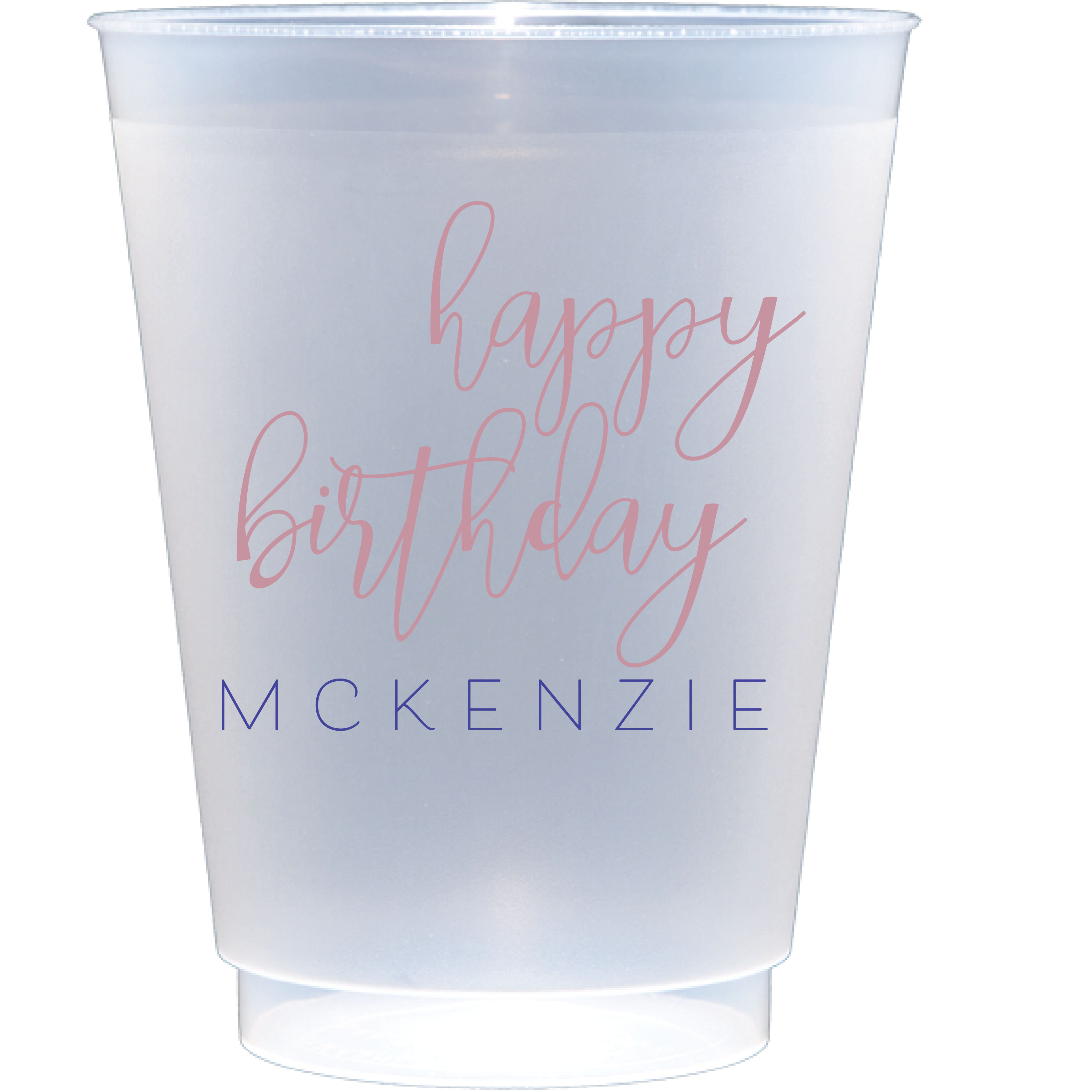 Personalized birthday cups| Frosted Flex Cup