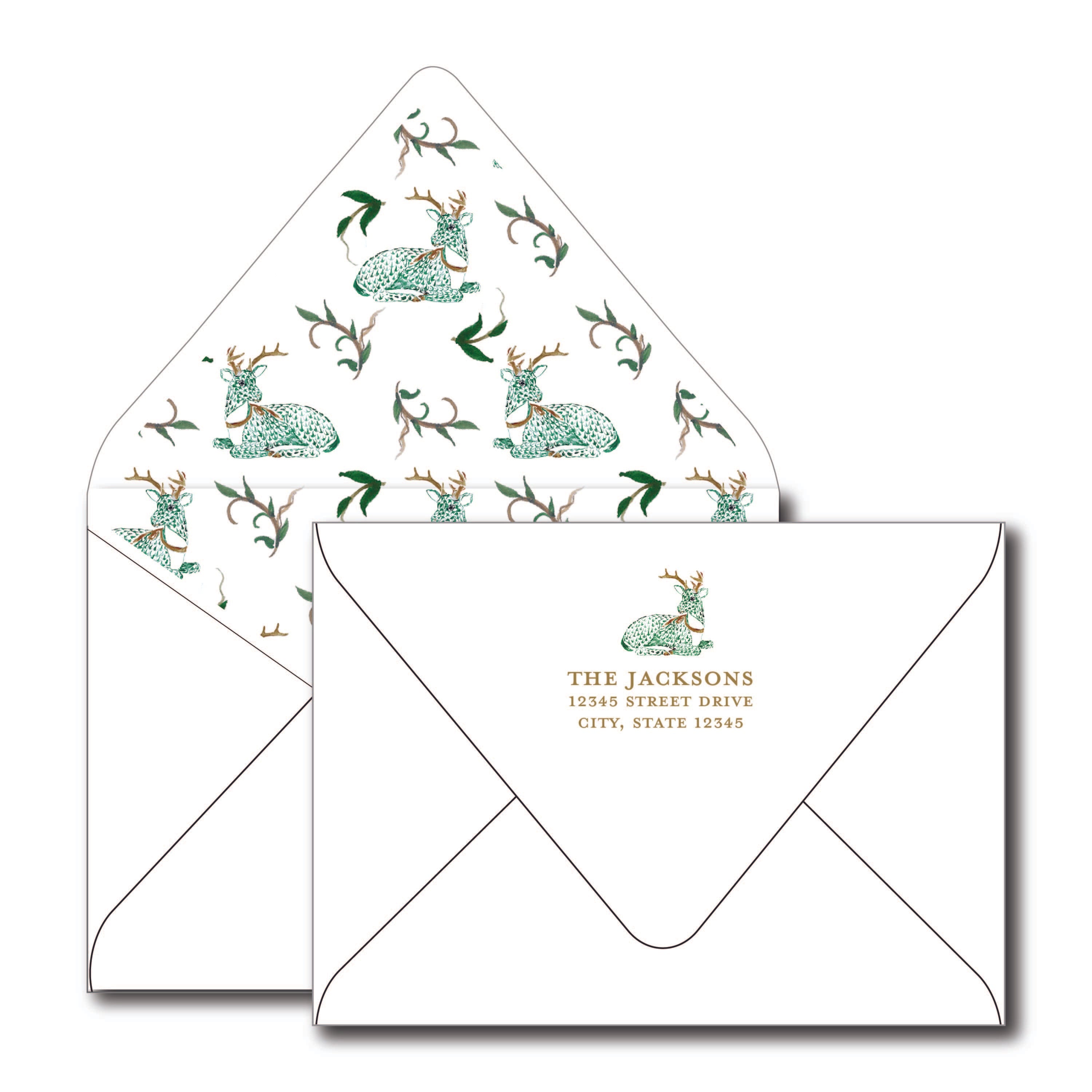 herend deer | holiday card | mesh by alex