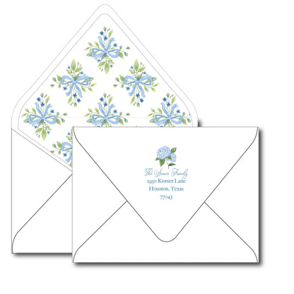 blue hydrangea | holiday card | be sweet ink