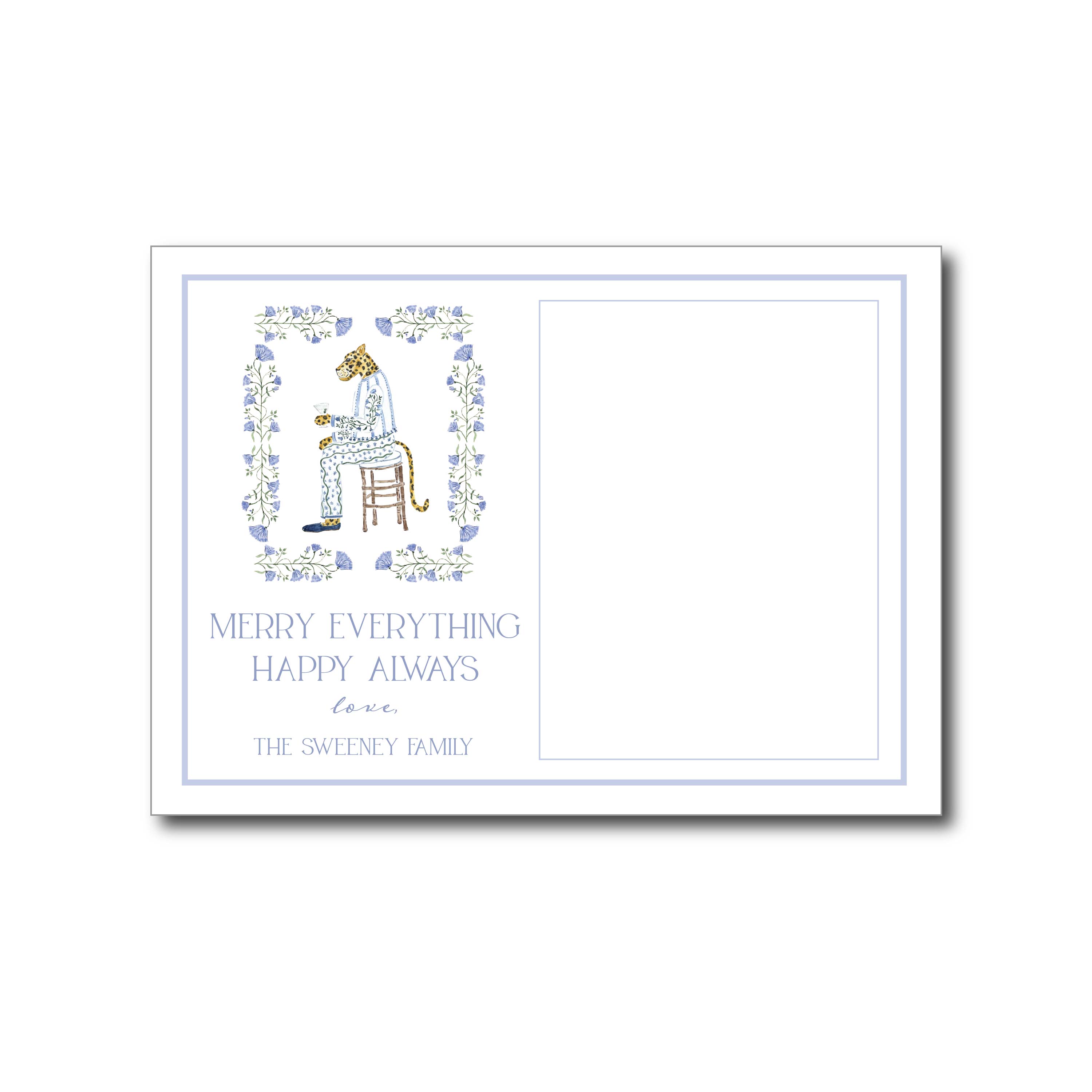 leopard | holiday card | cedar street stationery