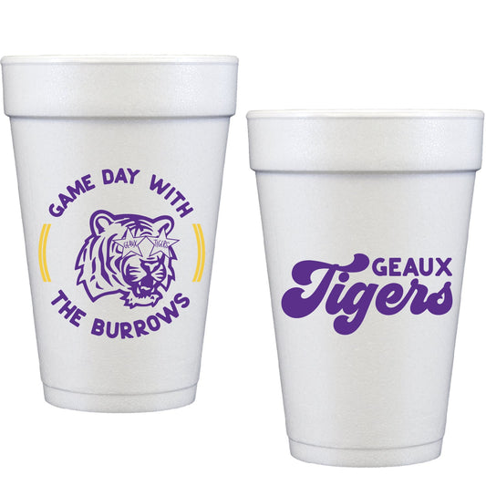 LSU Game Day  Personalized Styrofoam Cup