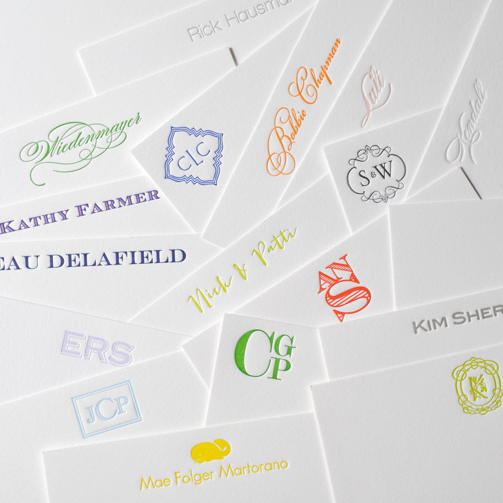 variety of personalized stationery options 