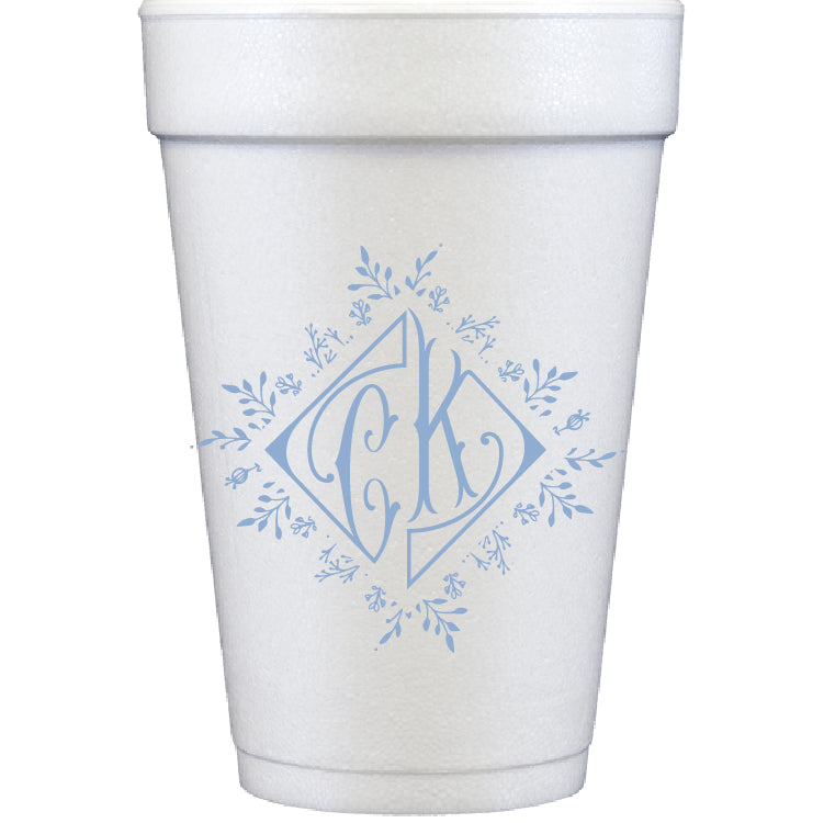 personalized monogram | styrofoam cup