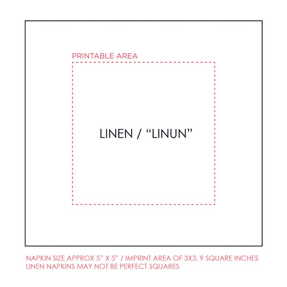 script address | beverage napkins | 3ply or linen