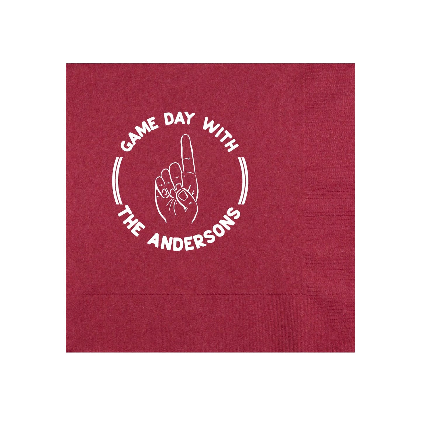 OU Game Day Flex  Personalized Cocktail Napkins