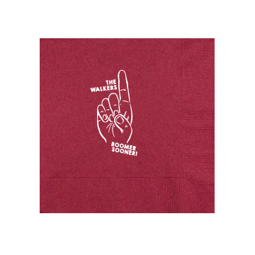 OU Red River  Personalized Cocktail Napkins