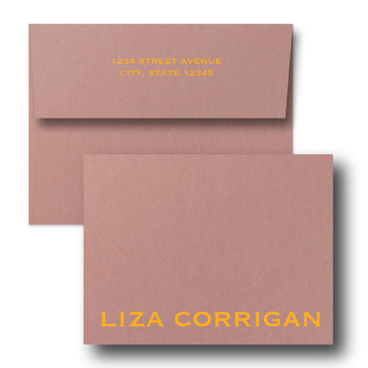 design your own custom personalized stationary - letterpress or flat print