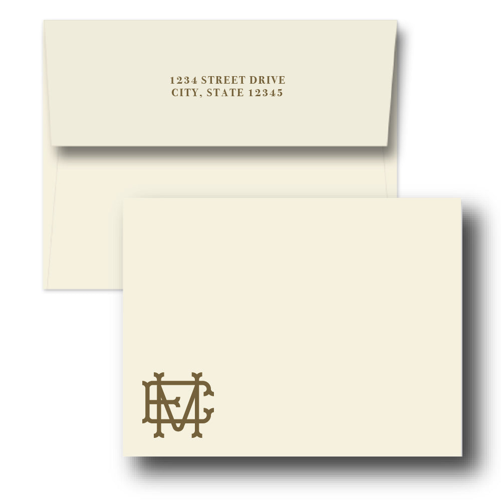 design your own custom personalized stationary - letterpress or flat print
