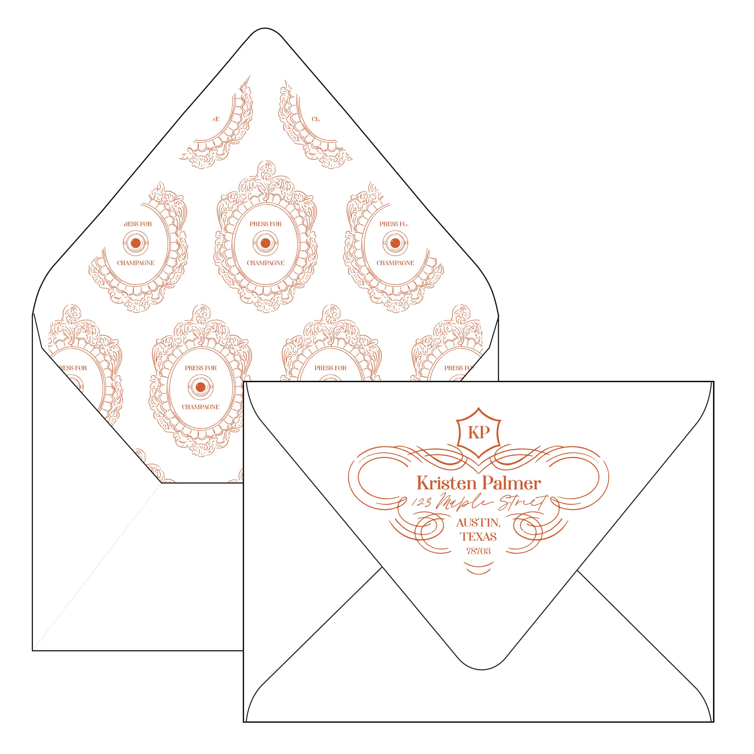 champagne bachelorette | invitation