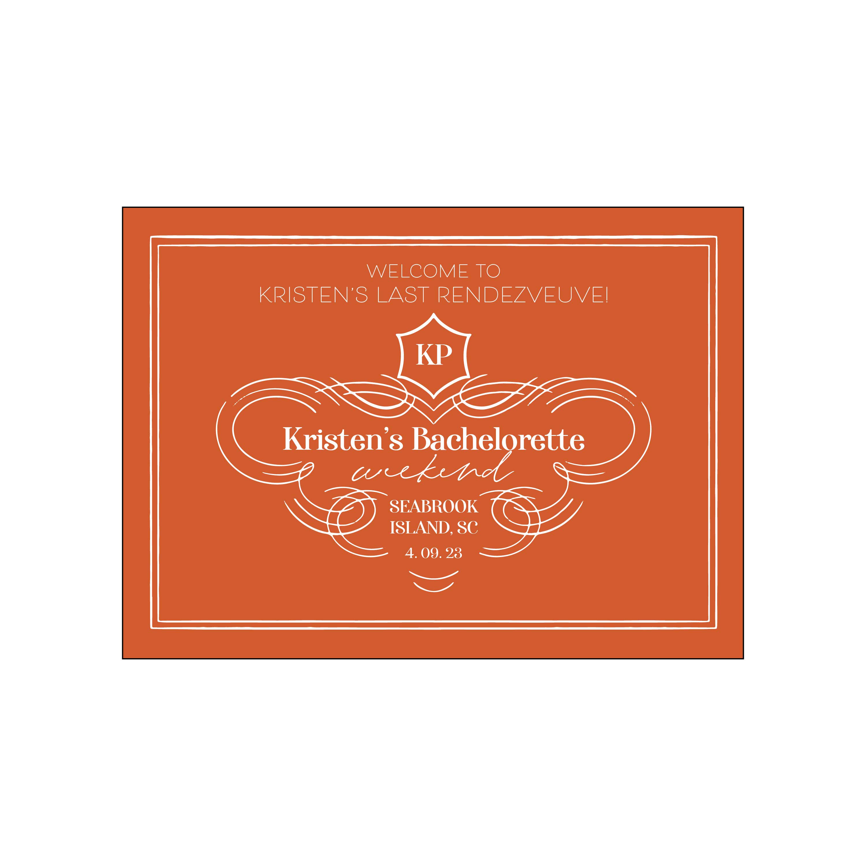 champagne bachelorette | invitation
