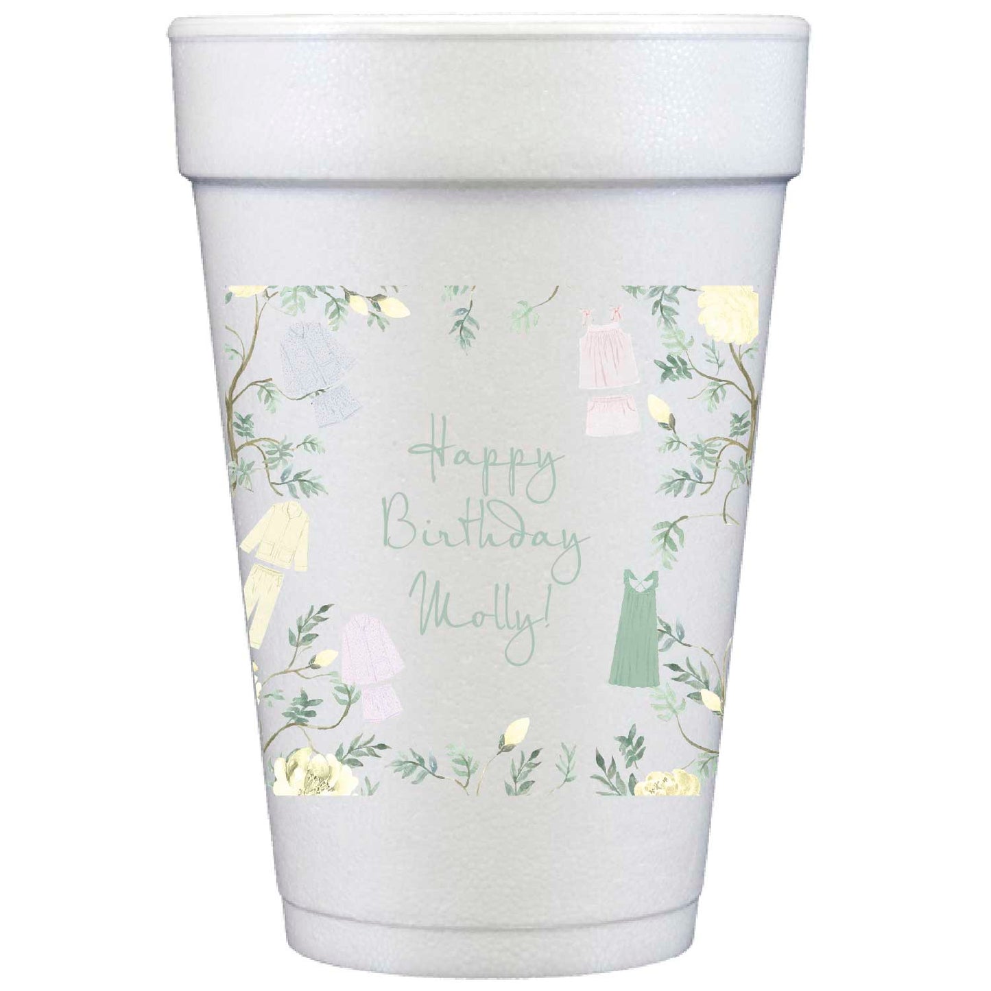 pajama party | styrofoam cups