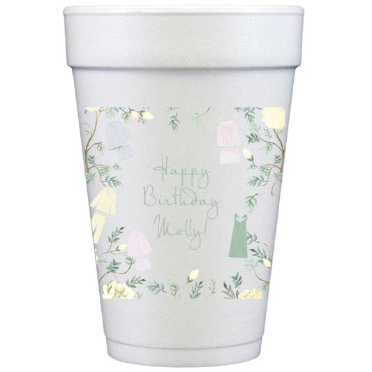 pajama party | styrofoam cups