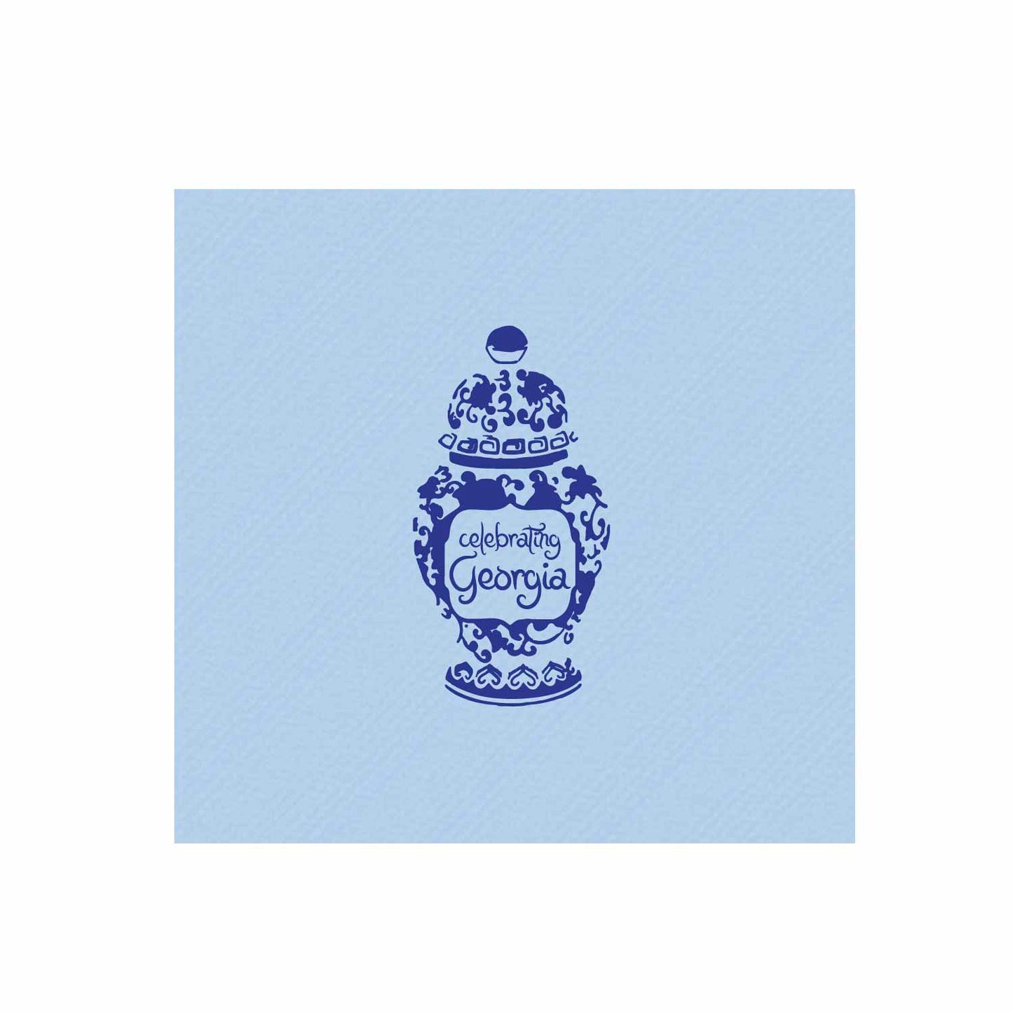 blue & white Personalized Cocktail Napkins