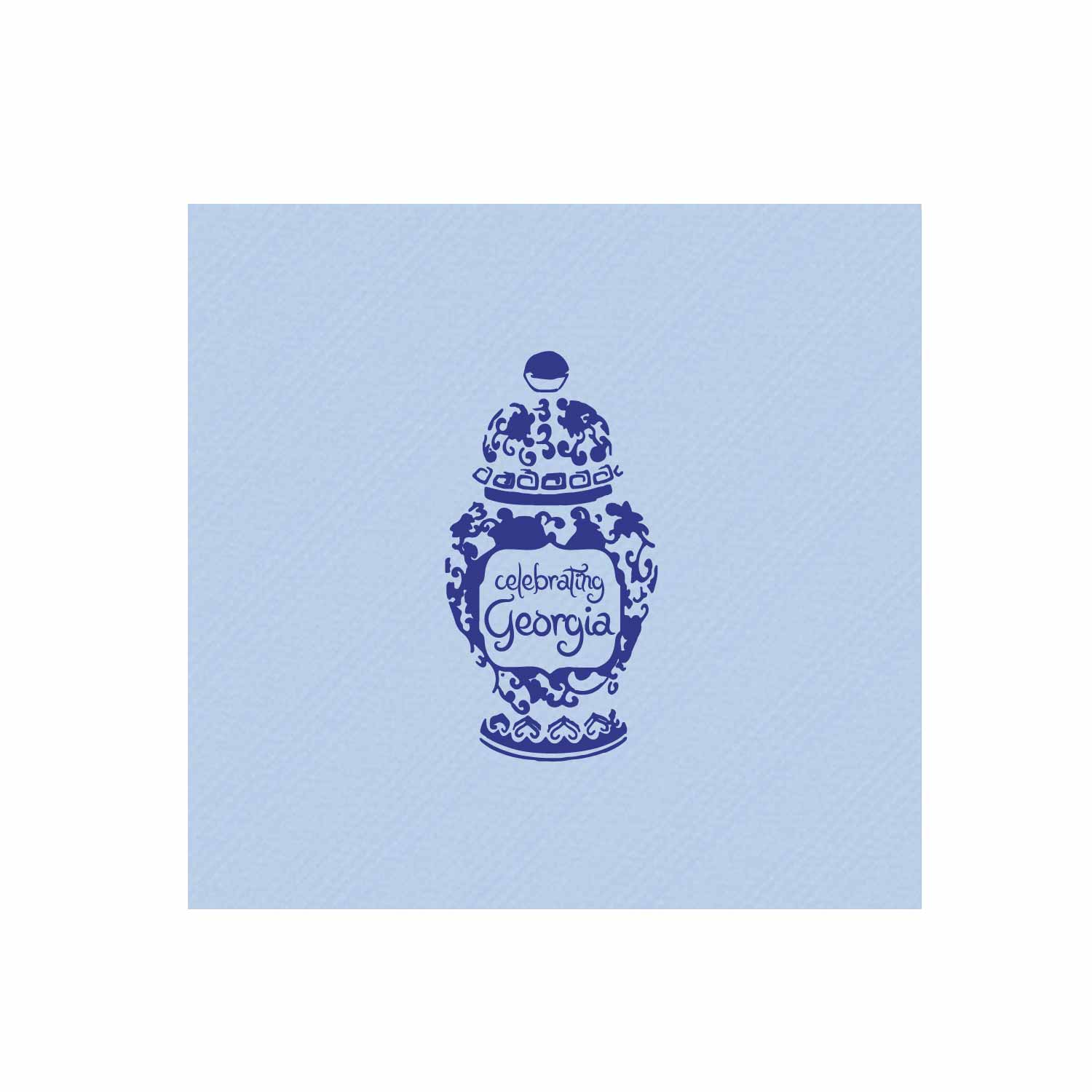 blue & white Personalized Cocktail Napkins