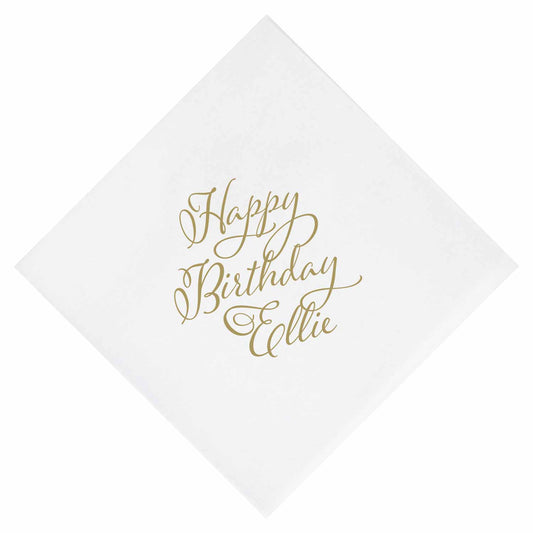 calligraphy Personalized Cocktail Napkins