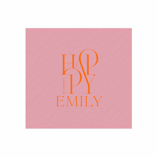 happy personalized cocktail napkins