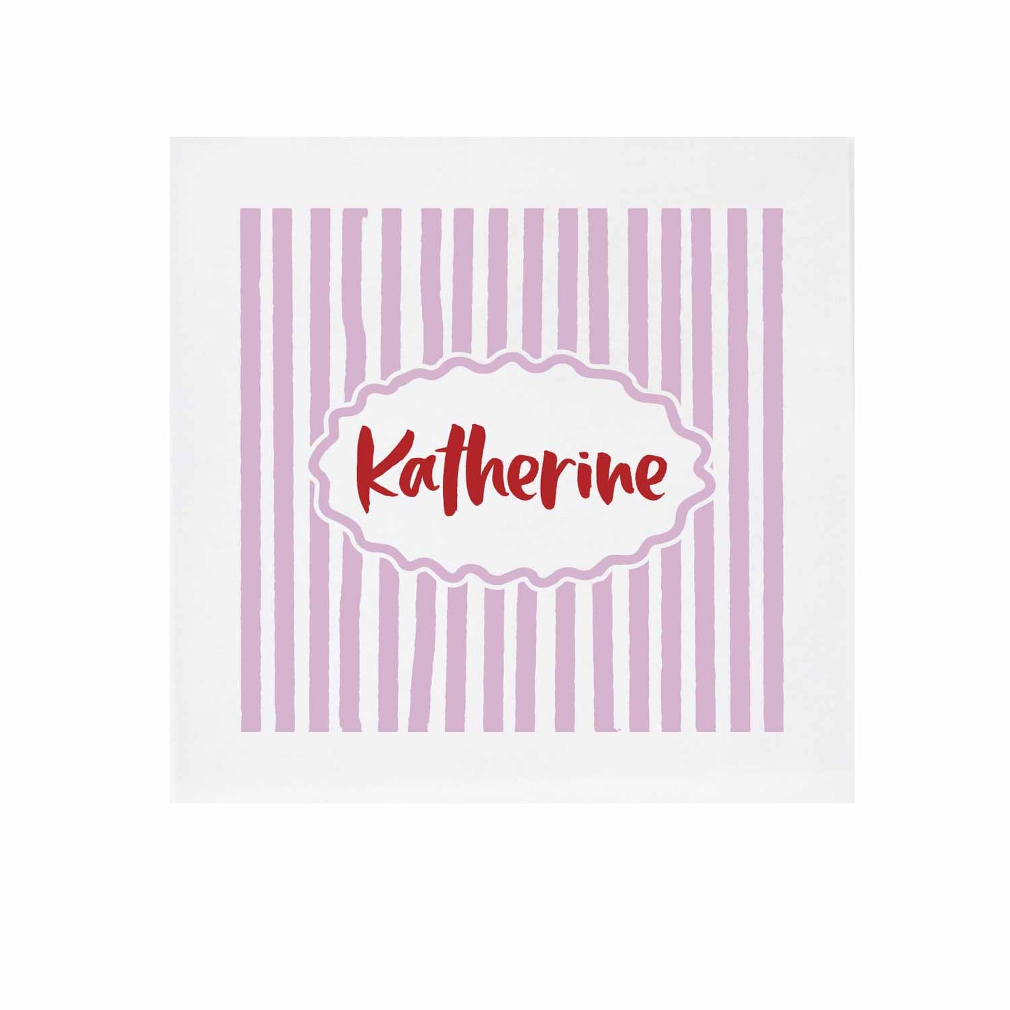 pink stripes personalized cocktail napkins