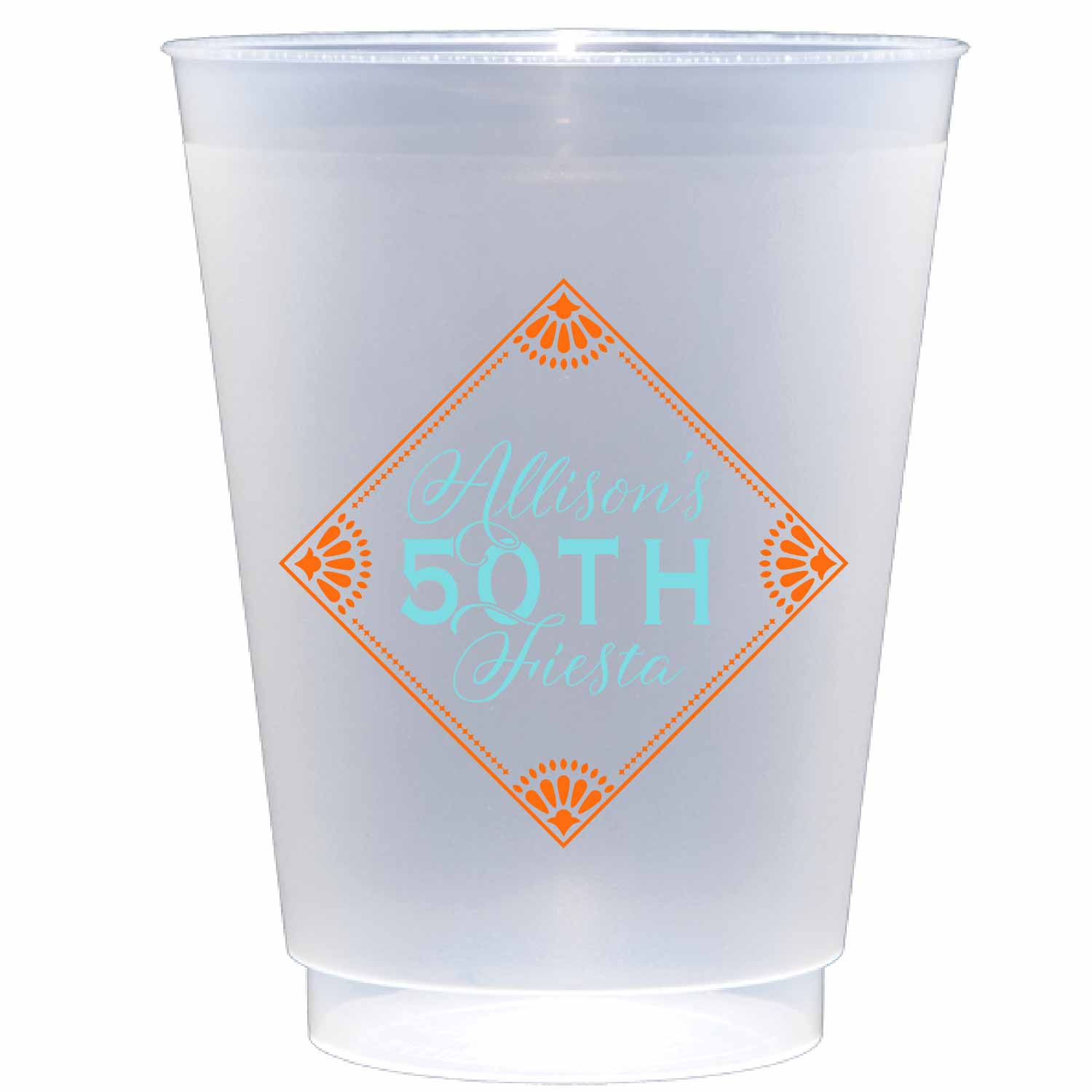 Personalized fiesta diamond | Frosted flex cup