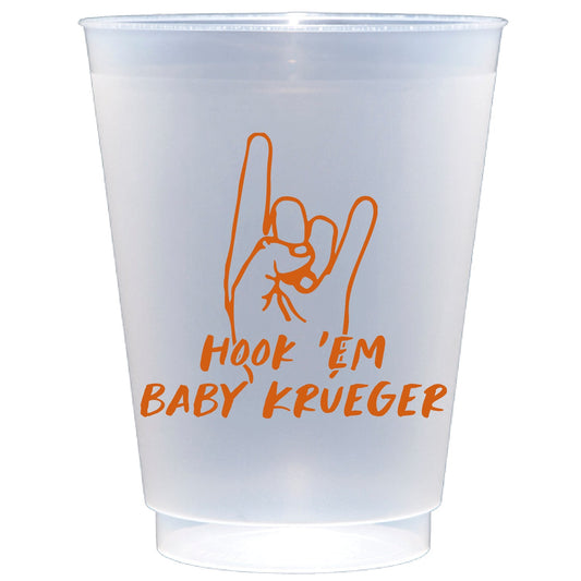 hook em baby personalized flex cup