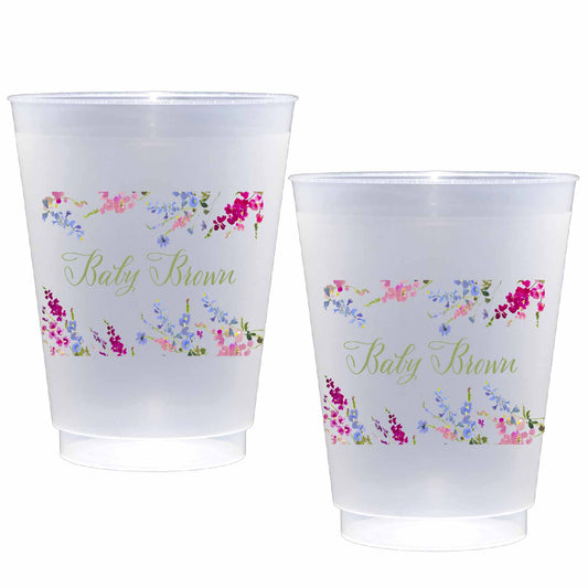 pink and blue bonnets personalized flex cup