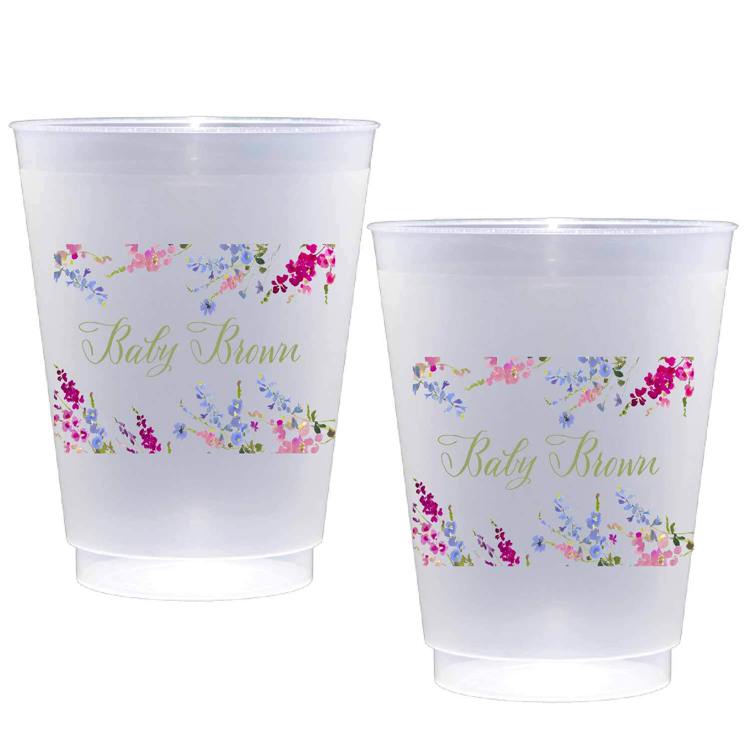 pink and blue bonnets personalized flex cup