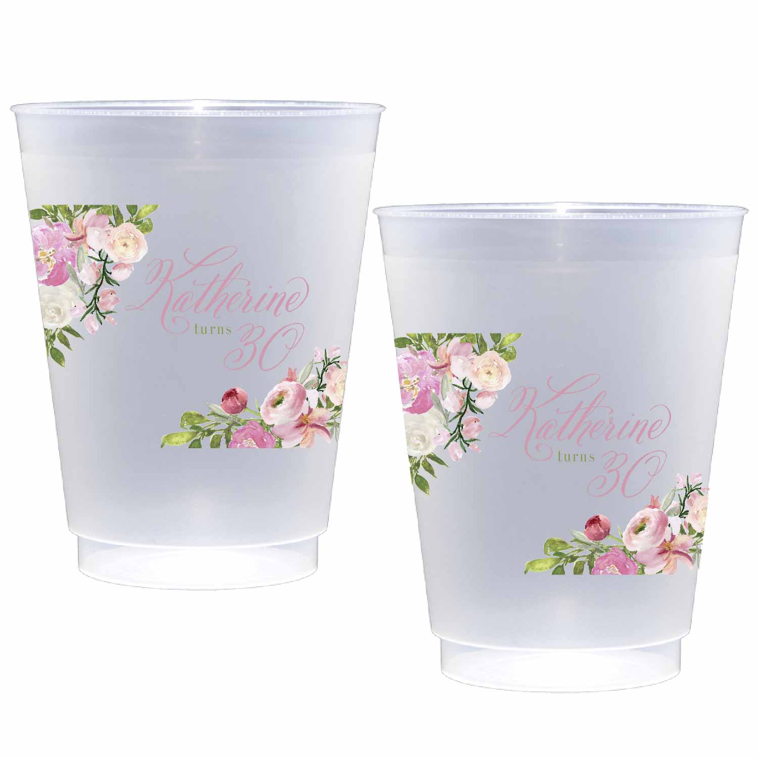 pink formal personalized flex cup
