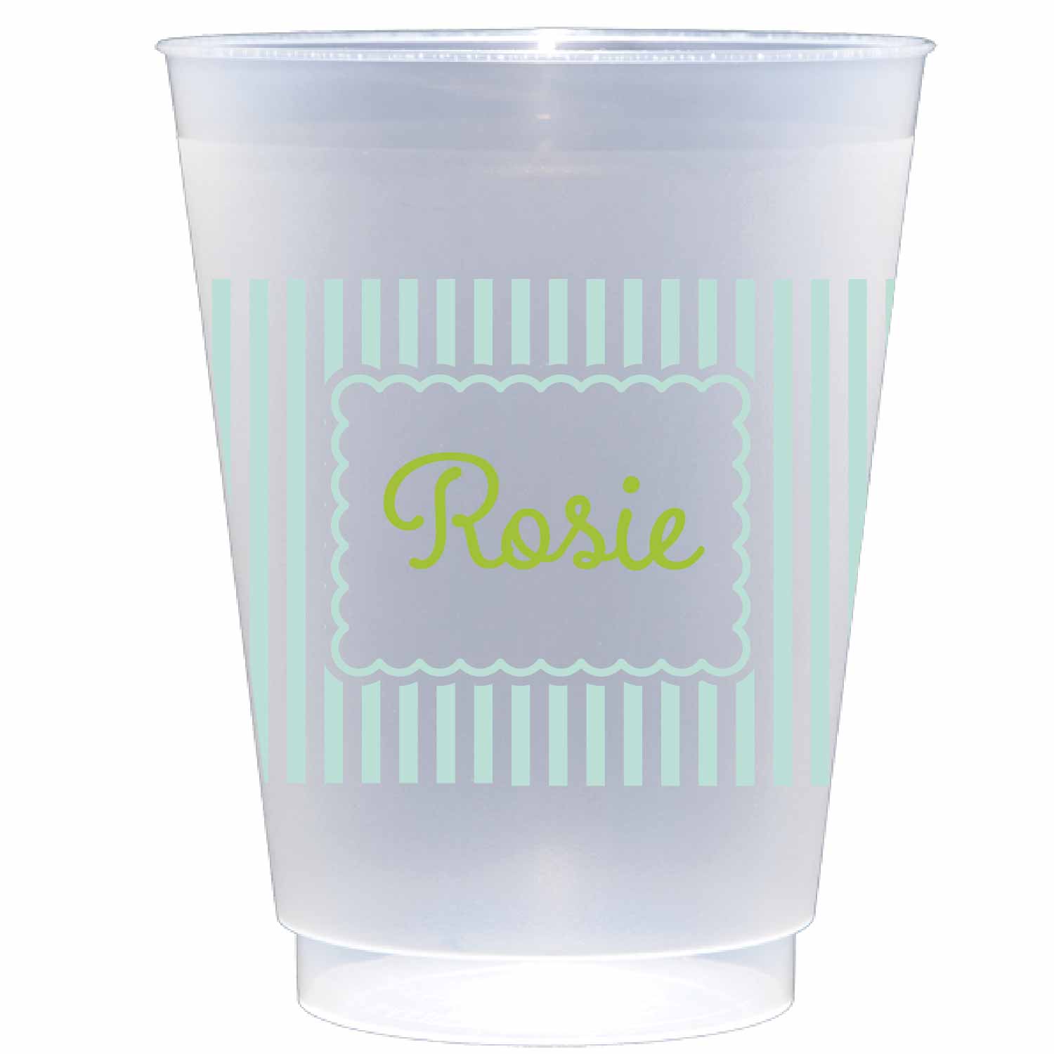 scallops and stripes personalized flex cup