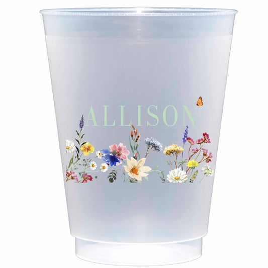 wildflower personalized flex cup