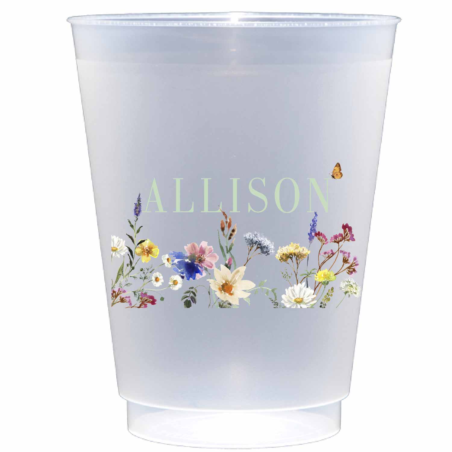 wildflower personalized flex cup