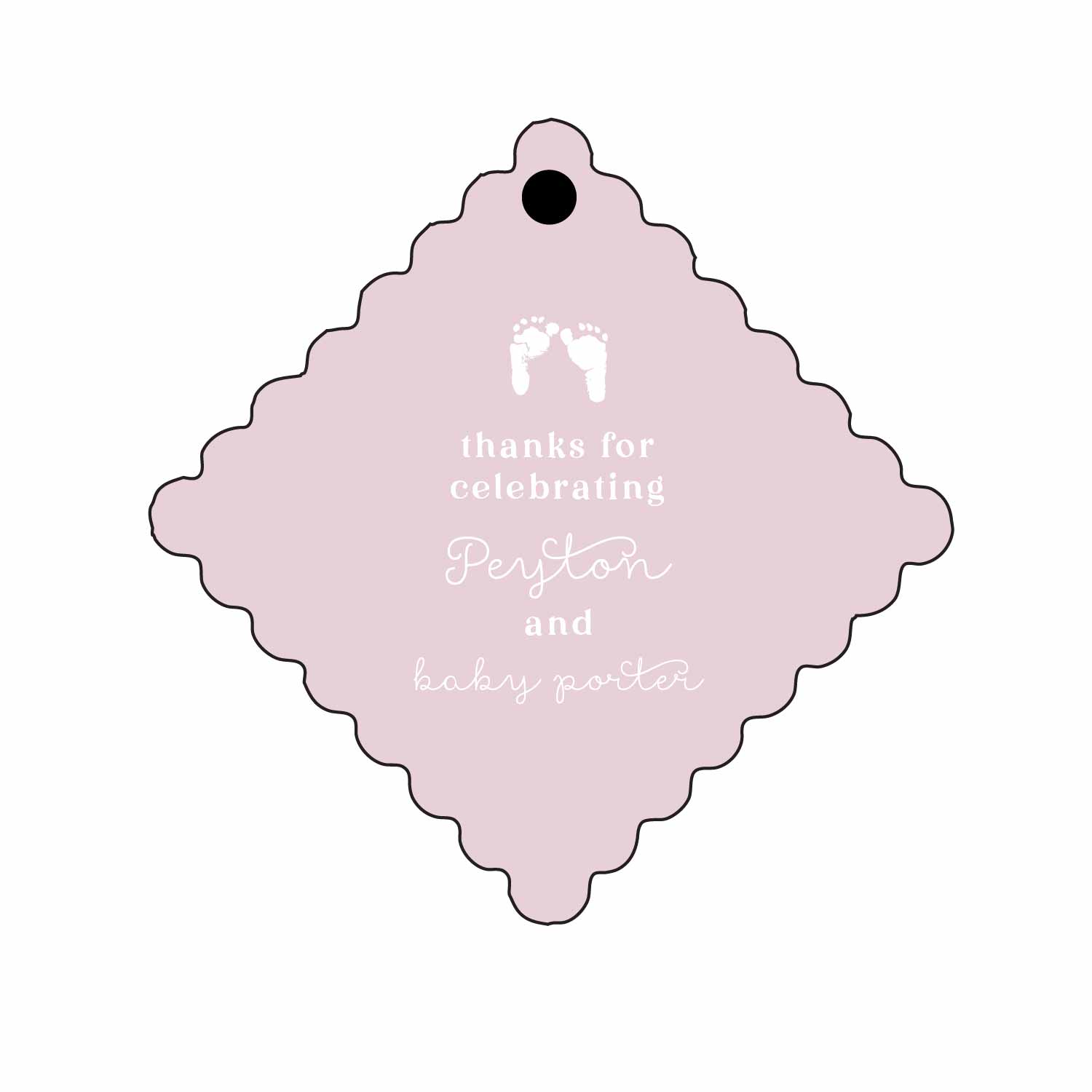 Baby feet Baby Shower Personalized Gift Tags