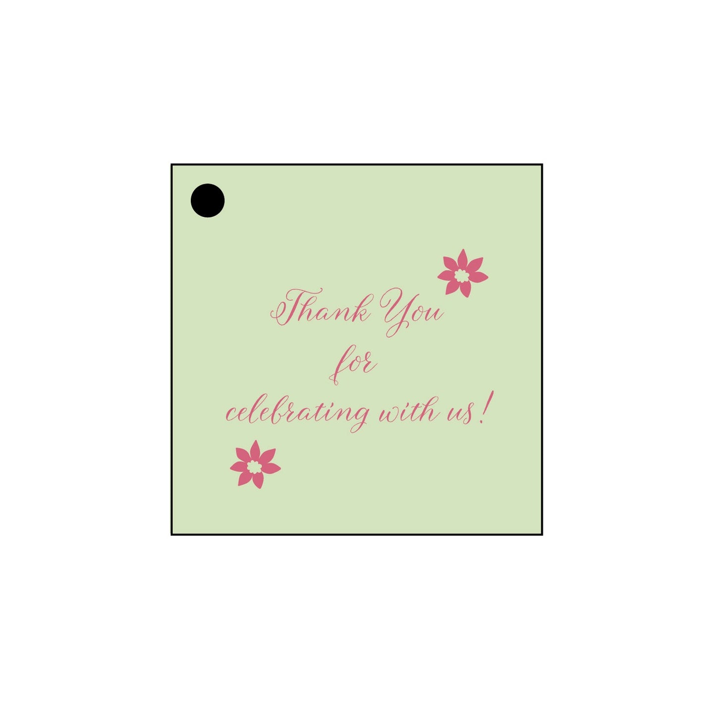 floral personalized gift tags