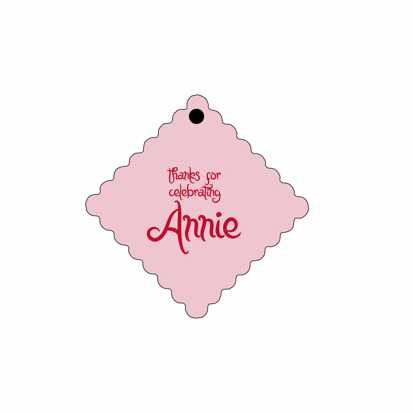 green border personalized gift tags