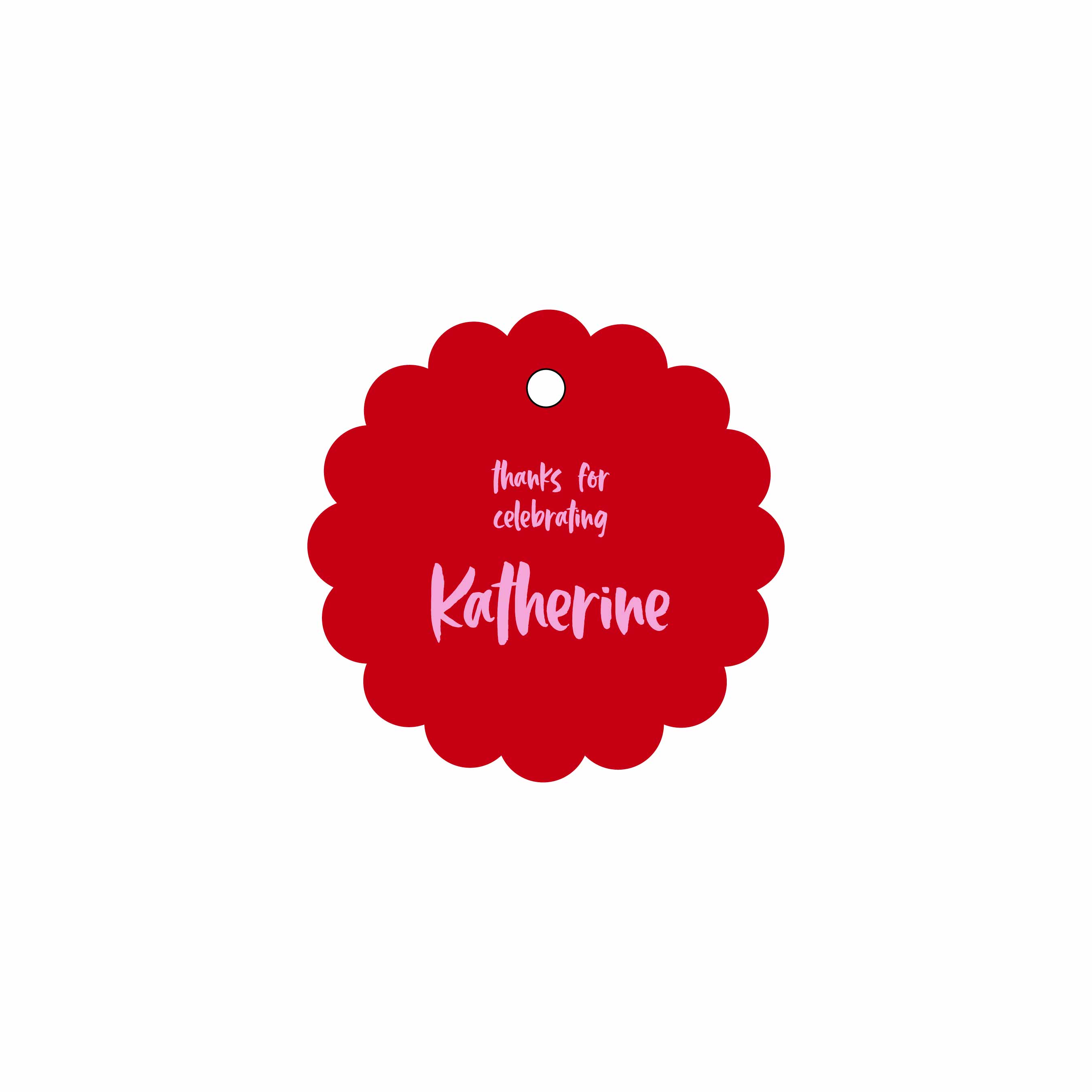 pink stripes personalized gift tags