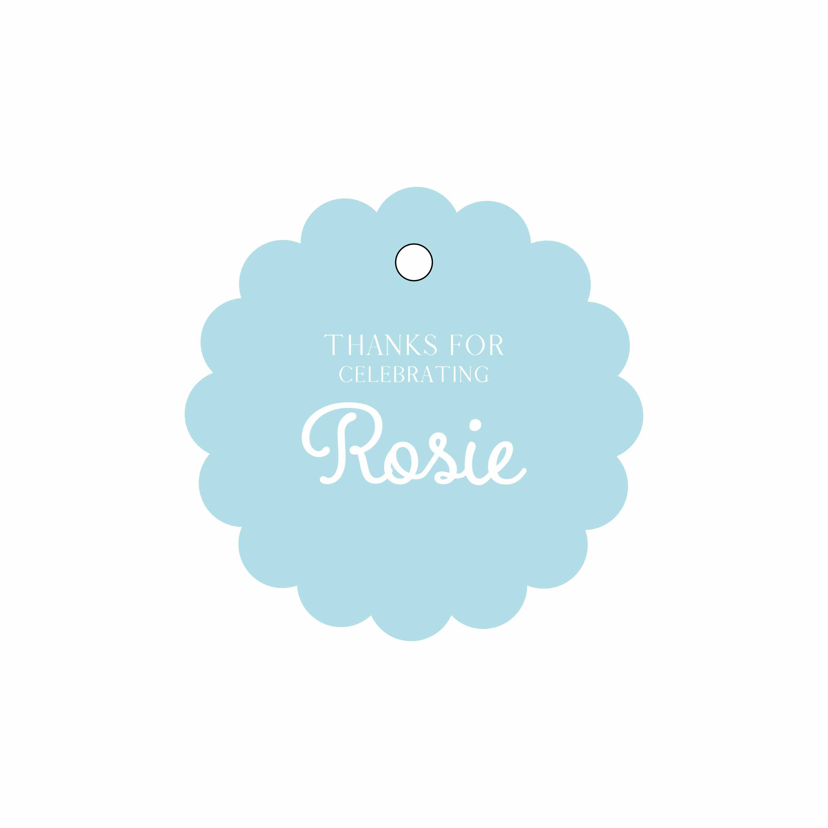 scallops and stripes  Personalized Gift Tags