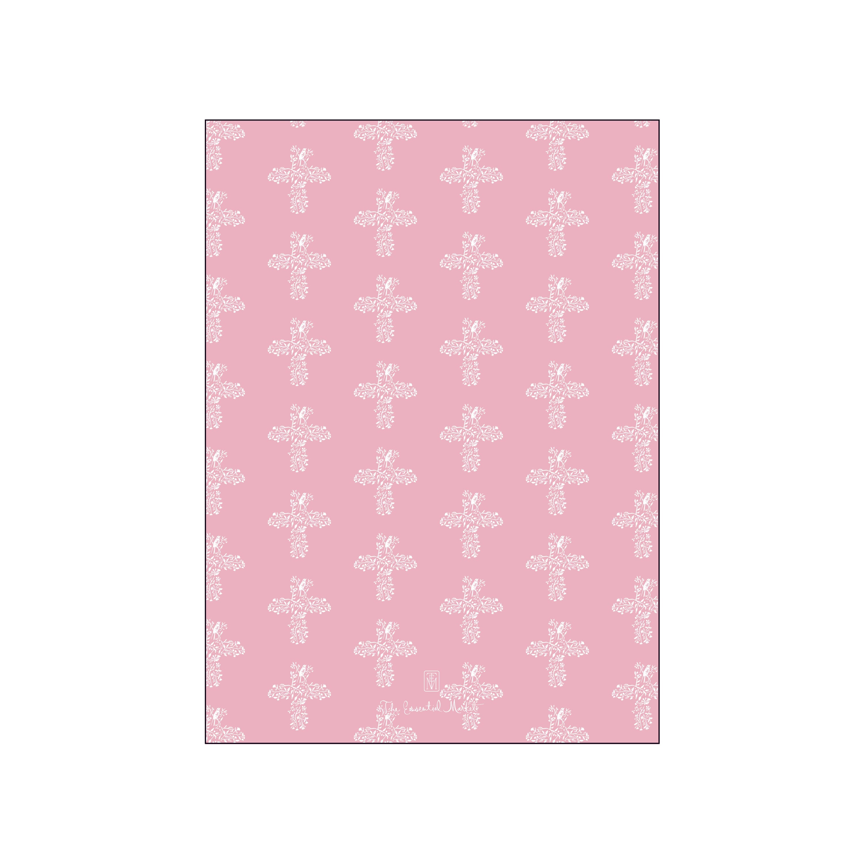 bird cross pink | invitation