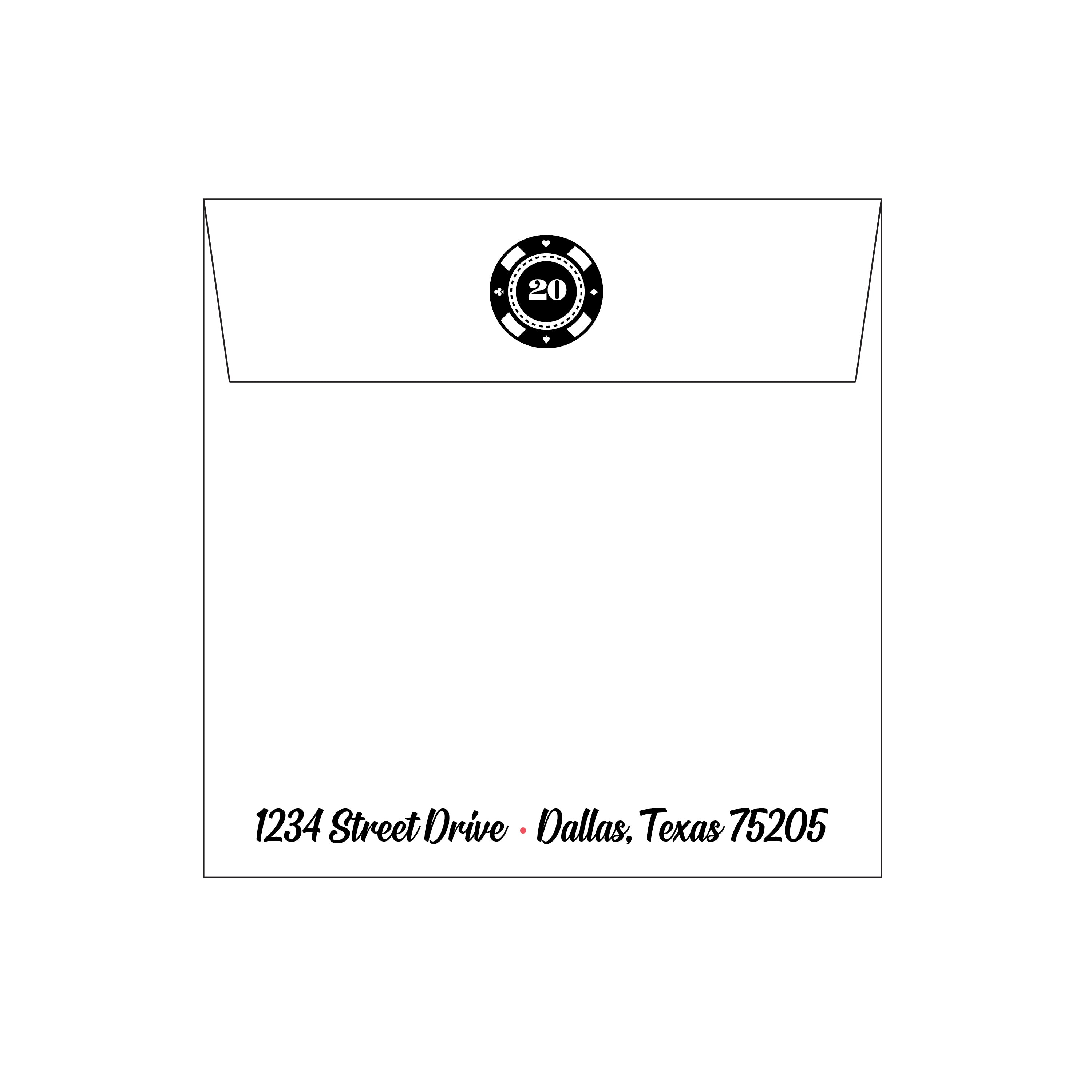 poker chip red | invitation