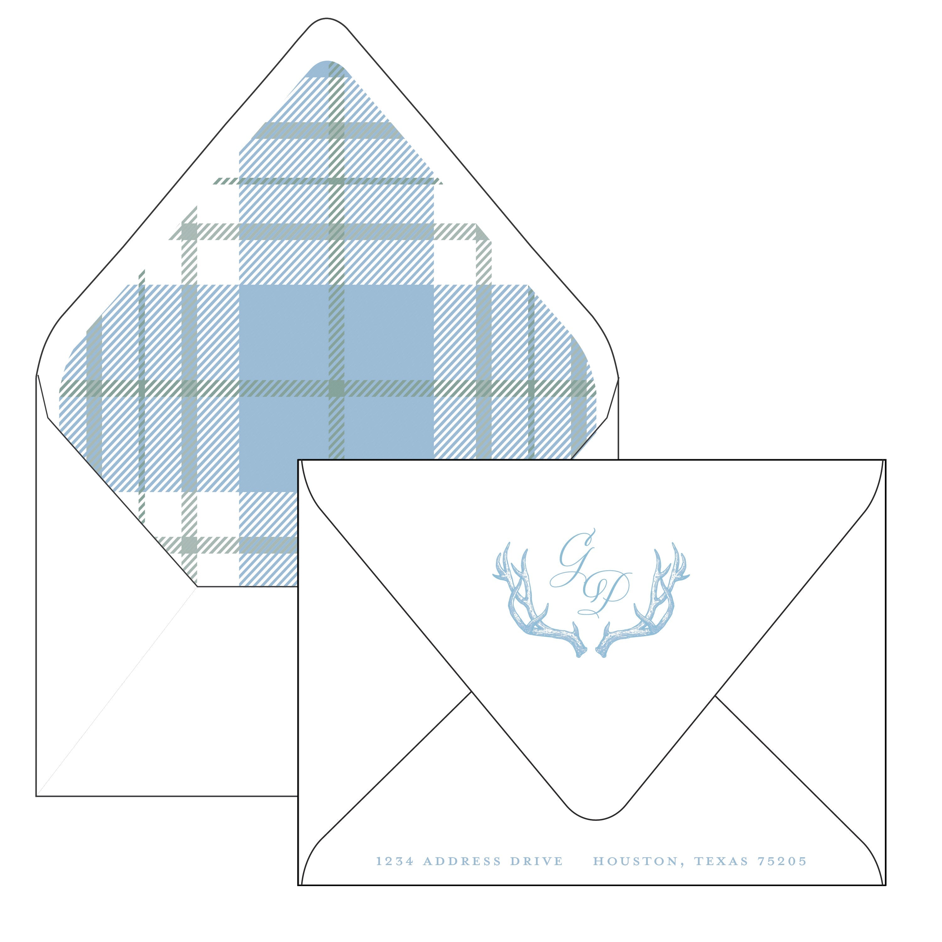 antlers | invitation | specialty printing