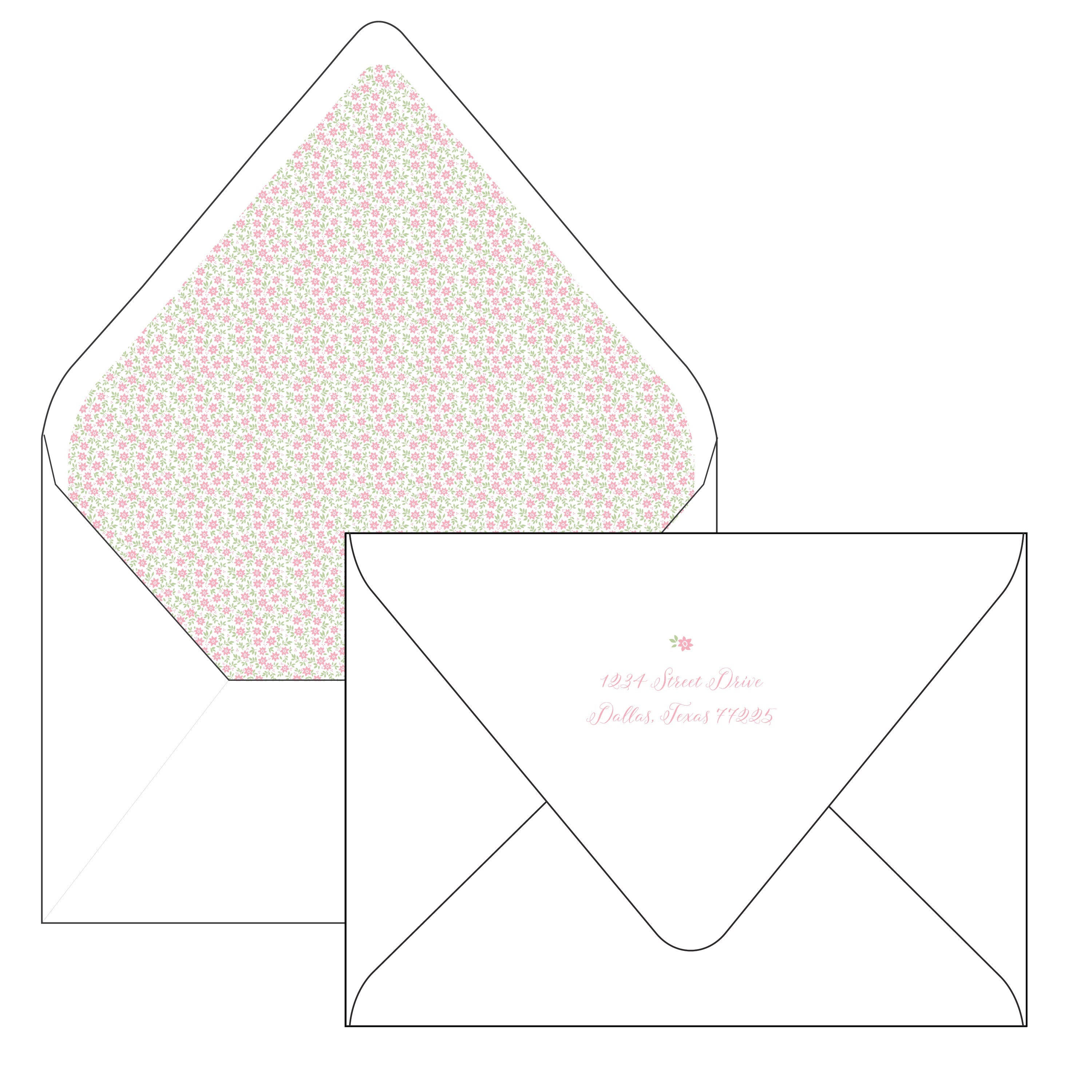 floral letters | invitation