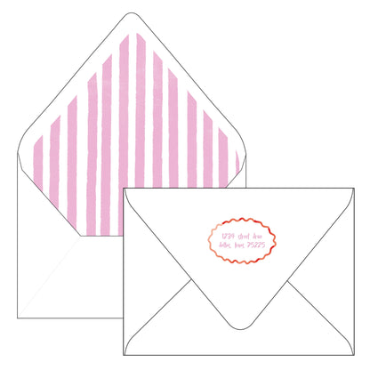 pink stripes | invitation